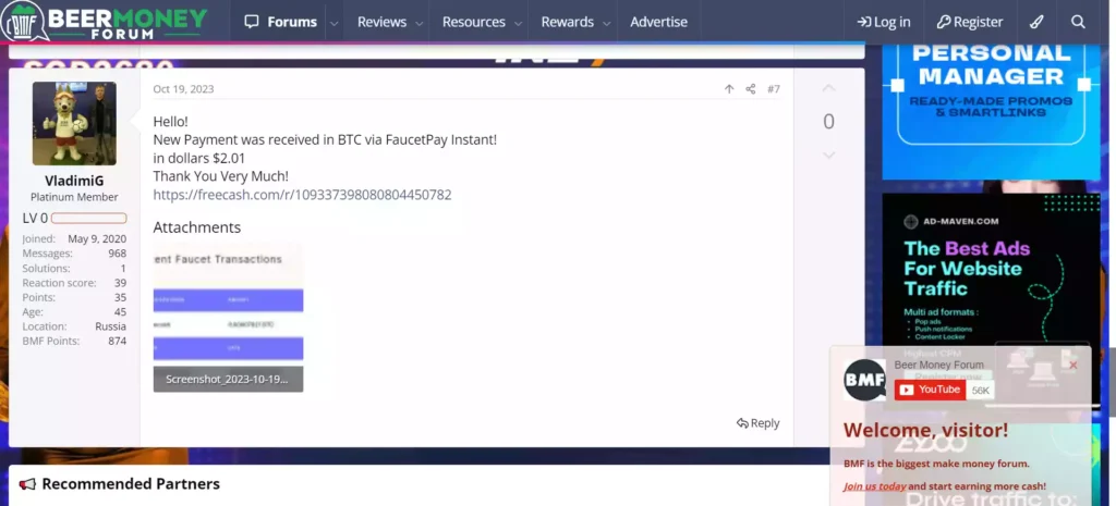 Freecash Beermoney Forum