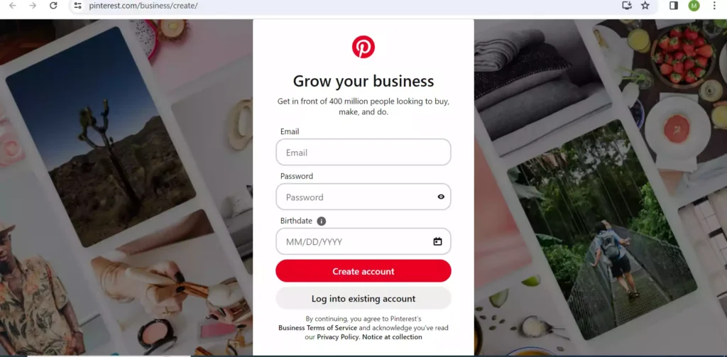 Pinterest Business account